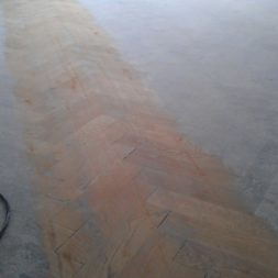 echtholzparkett aufarbeiten wohnung23 - Eichen Echtholz Parkett aufbereiten und kaputte Stäbe auswechseln