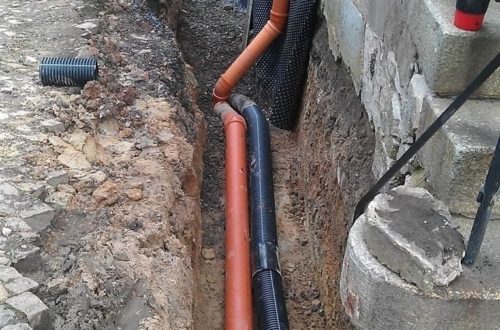 trockenlegung keller einbringen rohre drainage 10 - Trockenlegung des Hauses - Einbringen von Drainage und Wasserrohren