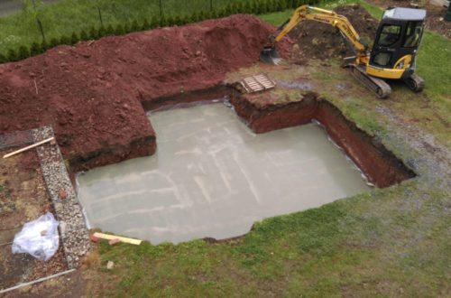 pool schacht und mauerarbeiten 26 - Baugrube und Bodenplatte – Unser Poolprojekt schreitet voran