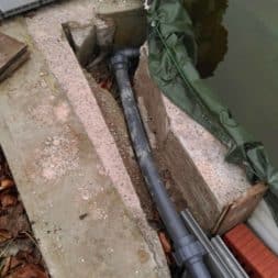 abgrenzung der bpc wpc dielen poolterrasse 1 - Projekt Poolterrasse – Vorbereitung und Start