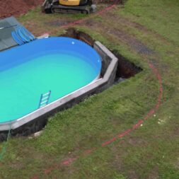 pool aufbau und anschluss 25 scaled - Projekt Poolterrasse – Vorbereitung und Start