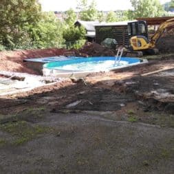 pool aufbau und anschluss 31 - Projekt Poolterrasse – Vorbereitung und Start