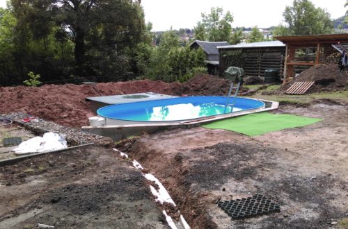 pool aufbau und anschluss 47 - Projekt Poolterrasse – Vorbereitung und Start