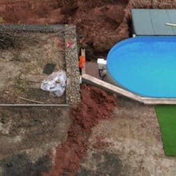 pool aufbau und anschluss 54 - Projekt Poolterrasse – Vorbereitung und Start