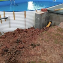 pool aufbau und anschluss 76 - Projekt Poolterrasse – Vorbereitung und Start