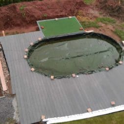 einbau der bpc wpc dielen poolterrasse 28 - Projekt Poolterrasse – Bau der Unterkonstruktion und Verlegen der BPC Dielen