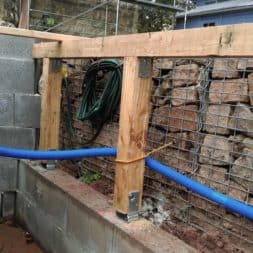 unterkonstruktion bpc wpc poolterrasse 12 - Projekt Poolterrasse – Bau der freistehenden Unterkonstruktion für die BPC Dielen