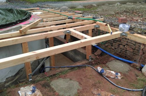 unterkonstruktion bpc wpc poolterrasse 20 - Projekt Poolterrasse – Bau der freistehenden Unterkonstruktion für die BPC Dielen