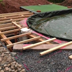 unterkonstruktion bpc wpc poolterrasse 23 - Projekt Poolterrasse – Bau der freistehenden Unterkonstruktion für die BPC Dielen