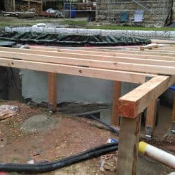 unterkonstruktion bpc wpc poolterrasse 26 - Projekt Poolterrasse – Bau der freistehenden Unterkonstruktion für die BPC Dielen