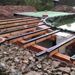 unterkonstruktion bpc wpc poolterrasse 32 - Projekt Poolterrasse – Bau der freistehenden Unterkonstruktion für die BPC Dielen