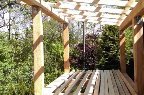 bau brennholzlagerregal mit epdm solarheizung pool 36 - Gabionen Mauer am Hang ausbauen und erweitern | Hangsicherung | Hochbeet