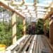 bau brennholzlagerregal mit epdm solarheizung pool 36 - Pool Aussenanlagen vorbereiten - Platz schaffen für die Rasenanlage