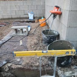 Carport bauen Fundamente mit KG setzen35 - Carport selber bauen - Pfostenanker setzen