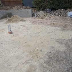 Carport bauen Fundamente mit KG setzen38 - Carport selber bauen - Pfostenanker setzen