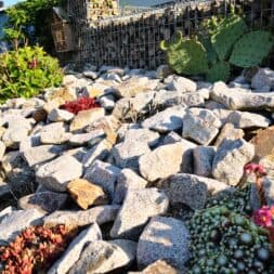 Hang mit Gabionen anlegen und Bewaesserung installieren Zierbeet anlegen 075 - Expand and extend gabion wall on slope | slope stabilization | raised bed