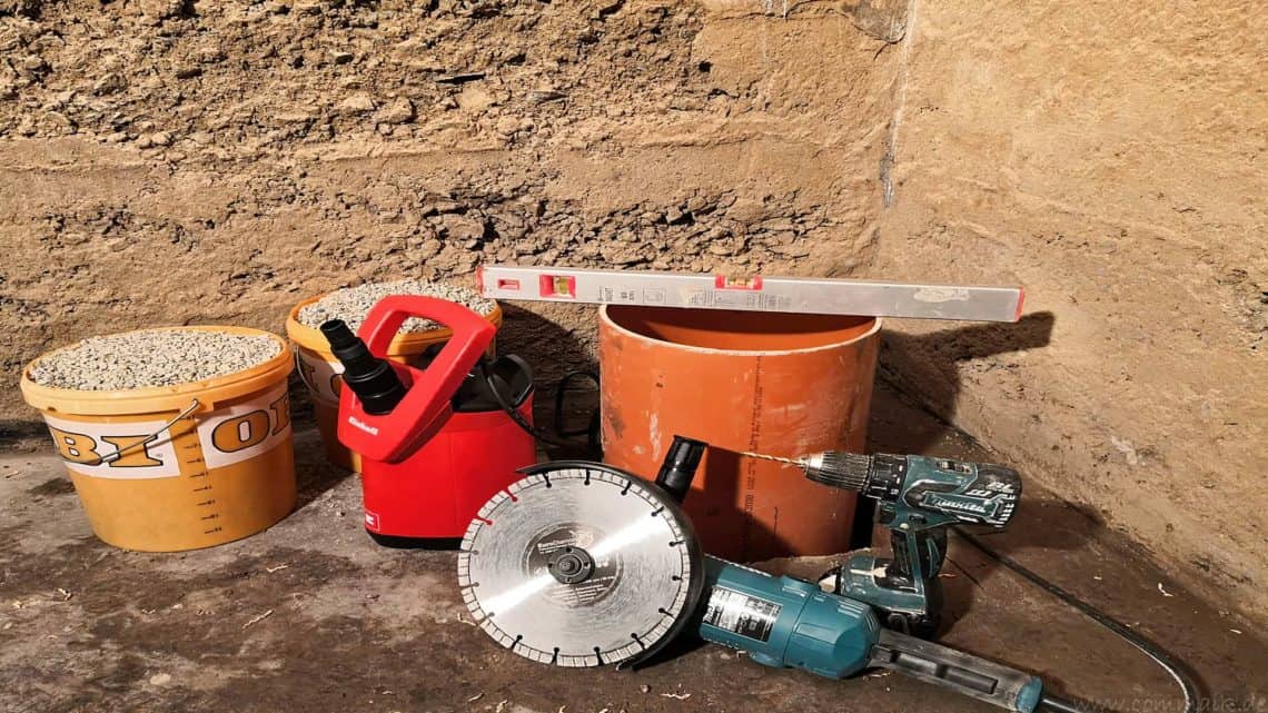 Keller Trockenlegen Pumpensumpf Sickerschacht bauen 1 - Drying basement - pump sump | build septic tank yourself