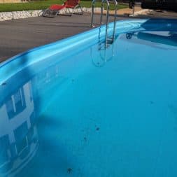 Luftblasen unter Poolfolie 2 - Pool Umbau - Rückbau vom Stahlwandpool