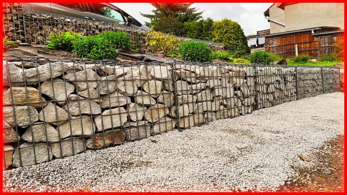 Slope stabilization with gabions - Building raised beds with gabions