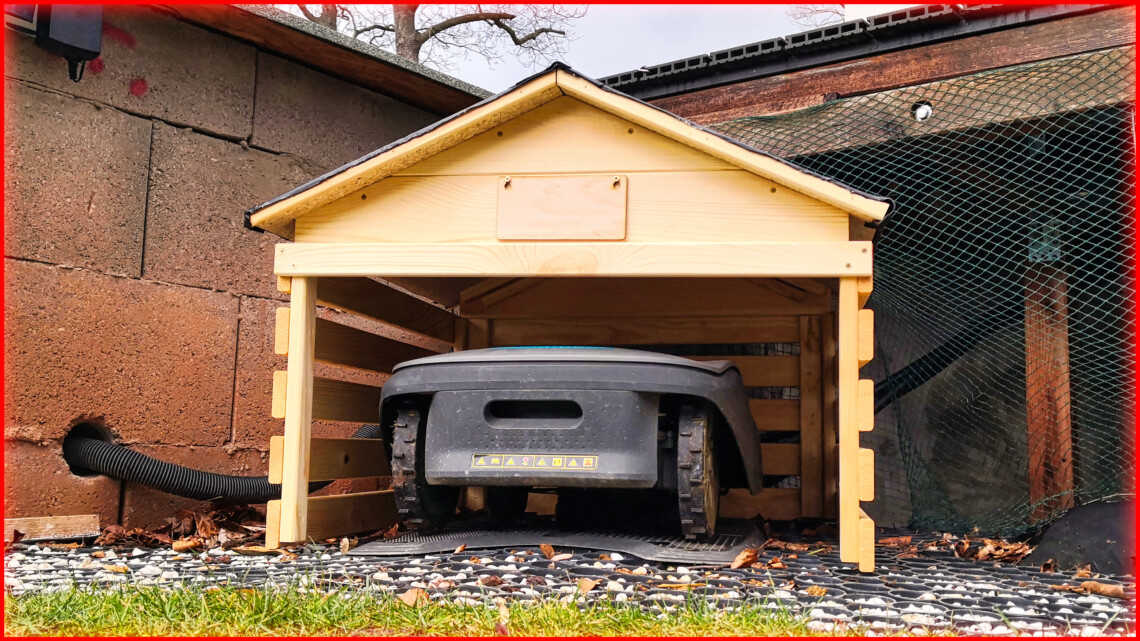 Garage für Rasenroboter selber bauen