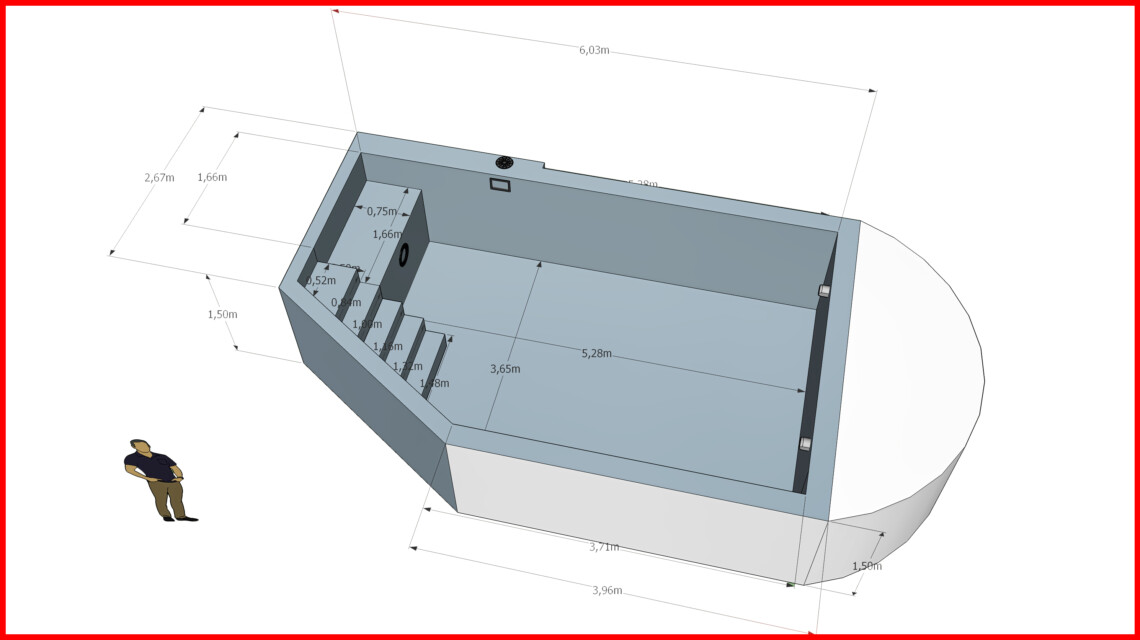 Bauplan Pool mit 3D Sketchup selber erstellen