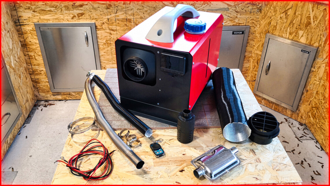 Build your own diesel heater for the garden shed