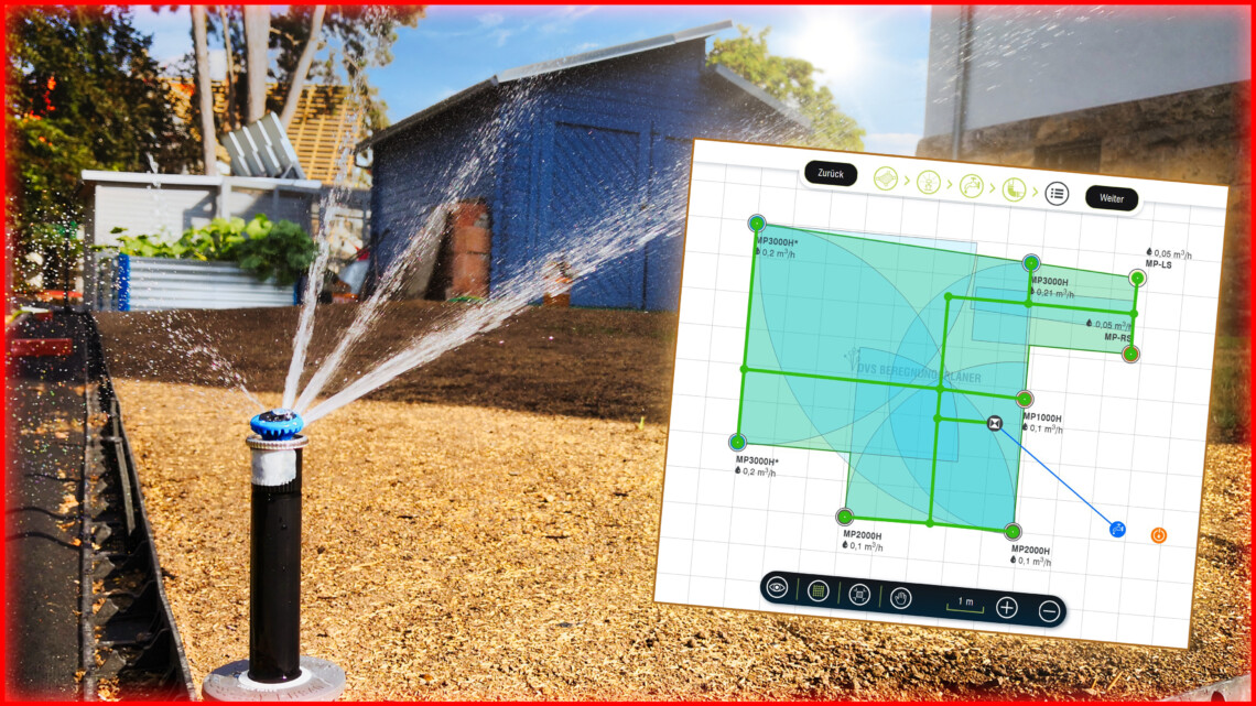 Building a lawn irrigation system 1 - Planning online with DVS | Hunter MP Rotator