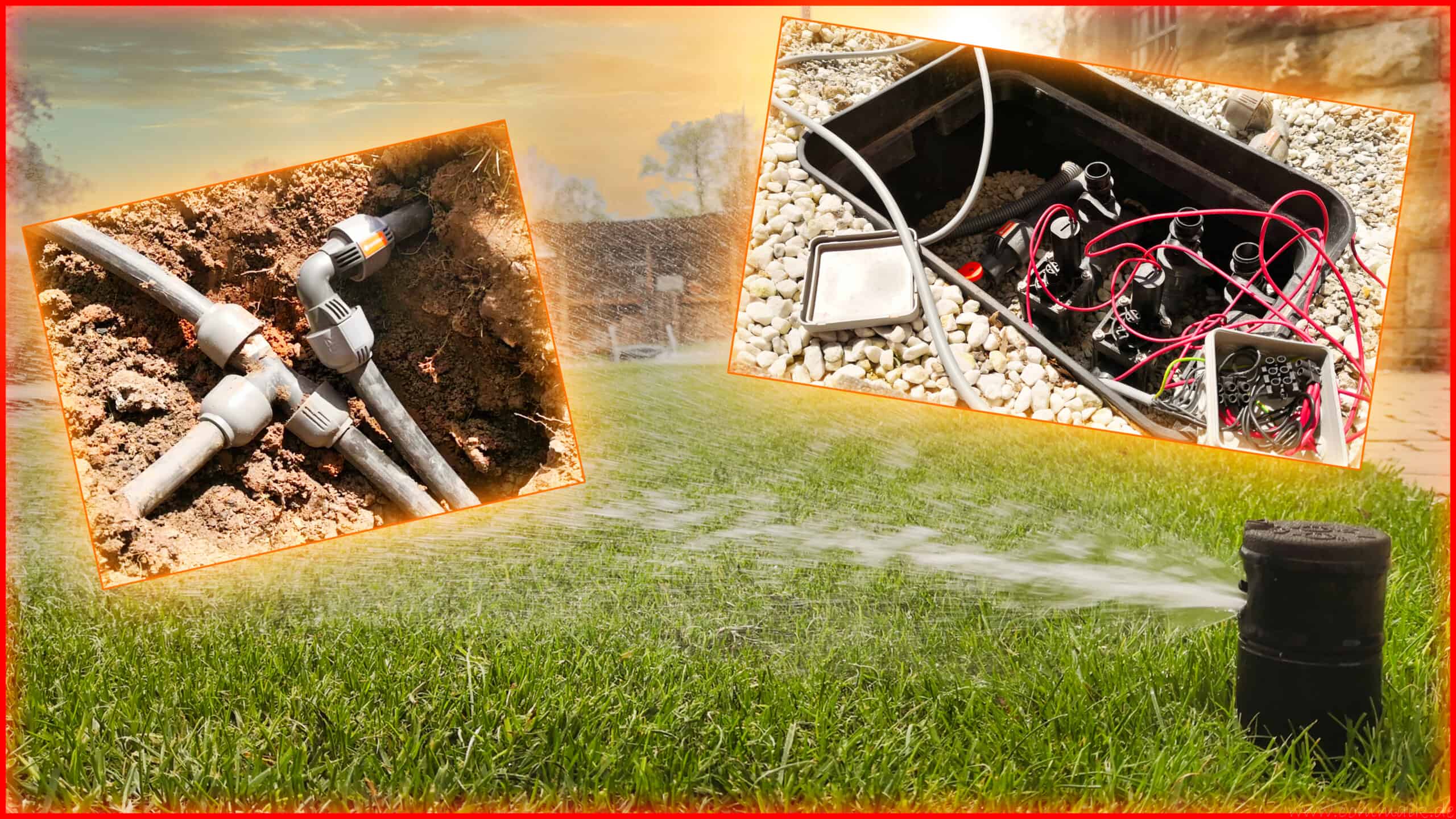 Garden irrigation – Installation and connection of new Hunter pop-up sprinklers a1