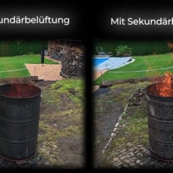 Rauchfreie Feuertonne selber bauen aus Oelfass Schritt fuer Schritt DIY Anleitung www.commaik.de 4.2.1 - Build your own smoke-free fire barrel: DIY instructions from a 200 L oil drum with secondary ventilation